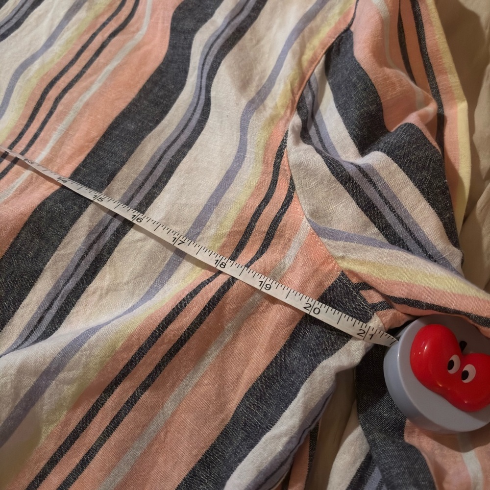 Striped Two-Piece Set with Ruffle Skirt Linen - Picture 9 of 10
